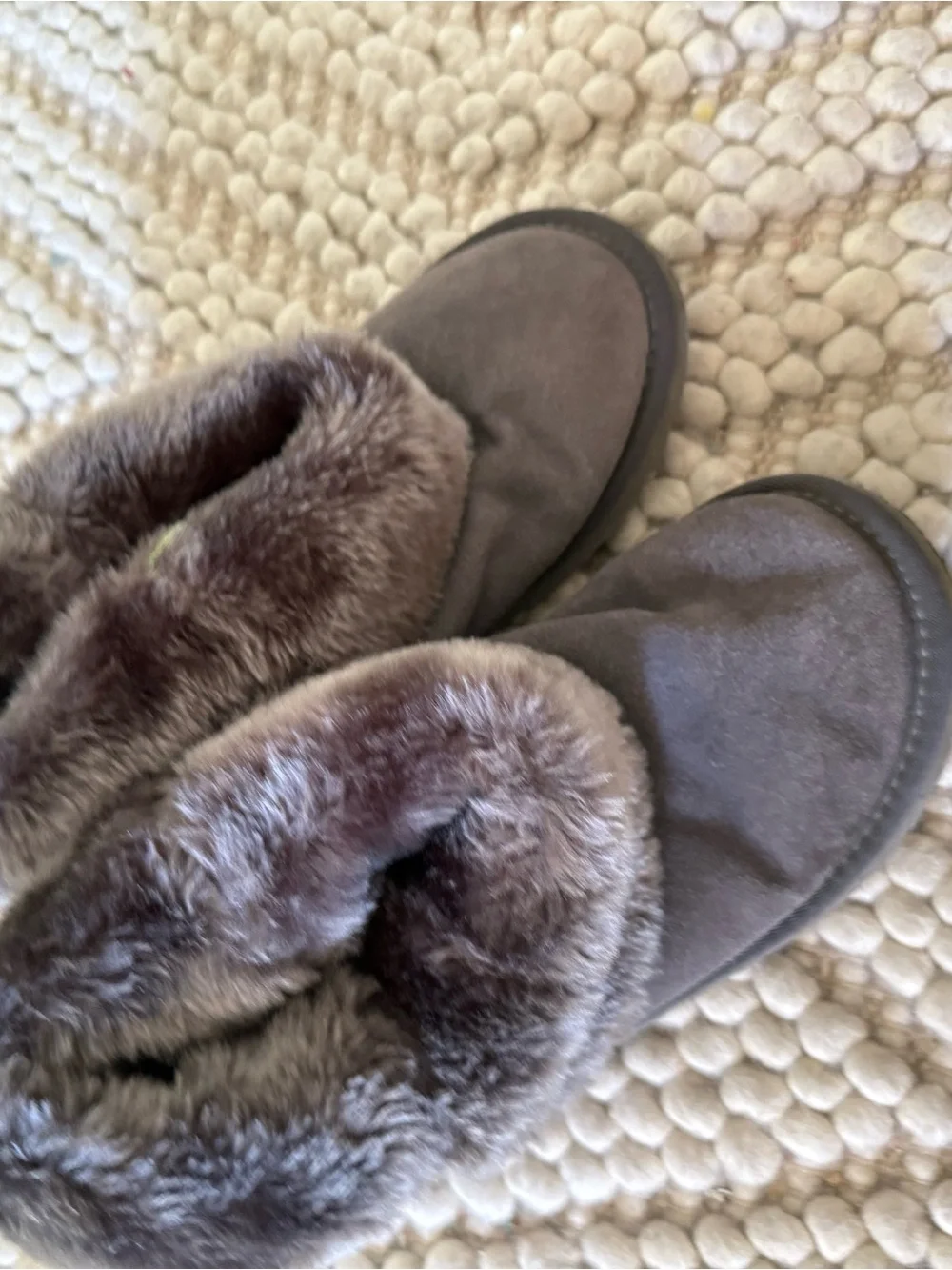 UGG suede  Faux Fur Lined Women's boots size 9